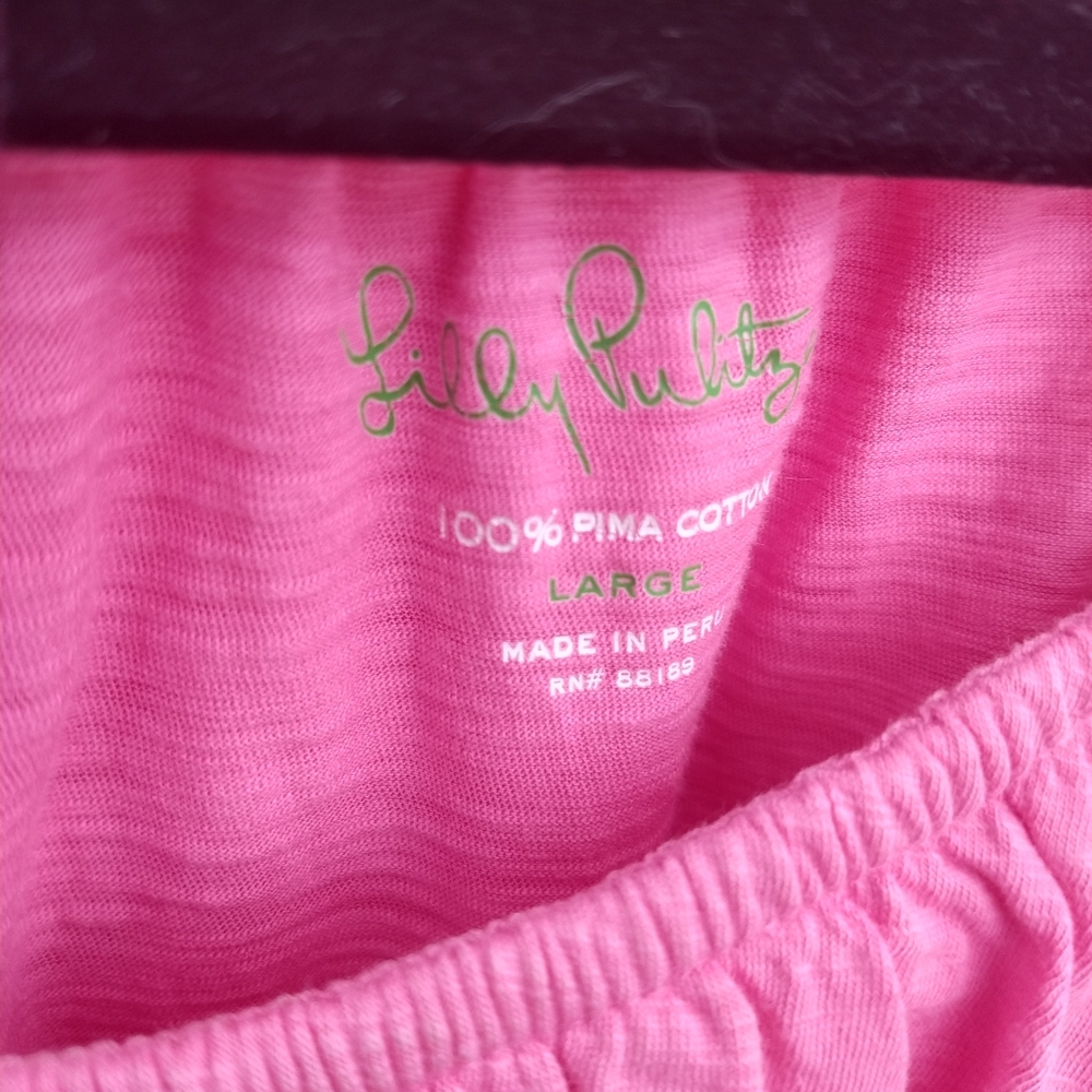 Lilly Pulitzer Pink Ruffled Off-Shoulder Top - Picture 3 of 3